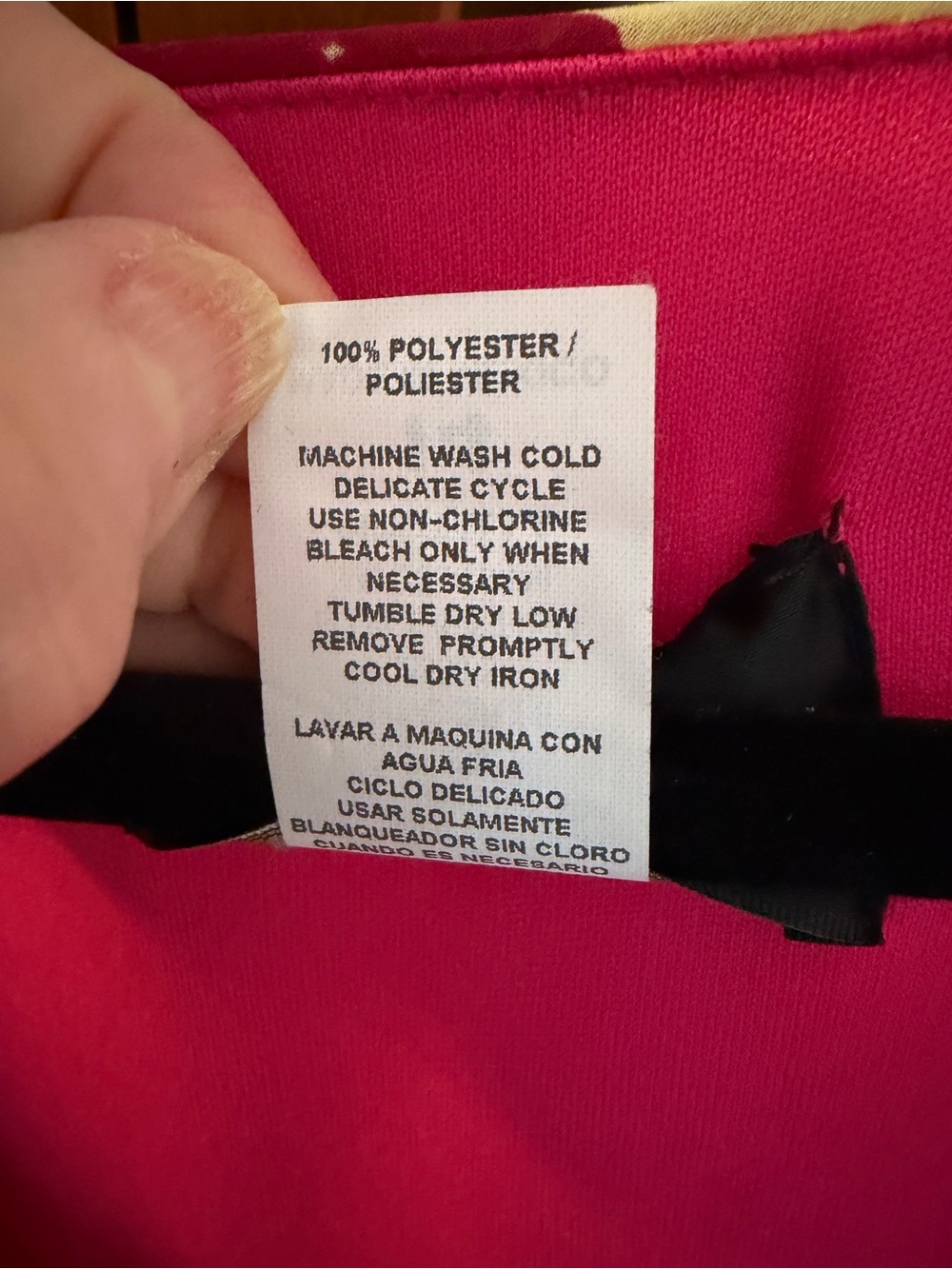 connected apparel Hot Pink Floral Print Sleeveless lined Dress size 14 - Picture 10 of 10